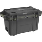 Pelican 70QT Elite Cooler metal/OD Green - Premium Rotomolded Ice Chest Up to 10 Days Retention 70Q-14-GNMTLOD