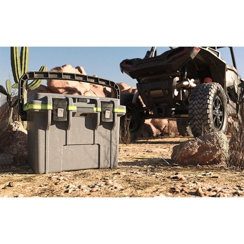 Pelican 70QT Elite Cooler metal/OD Green - Premium Rotomolded Ice Chest Up to 10 Days Retention 70Q-14-GNMTLOD