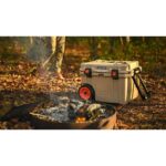 Pelican 45QT Elite Wheeled Cooler White - Premium Rotomolded Rolling Ice Chest with Wheels 45QW-1-WHT