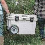 Pelican 45QT Elite Wheeled Cooler White - Premium Rotomolded Rolling Ice Chest with Wheels 45QW-1-WHT