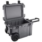 Pelican 45QT Elite Wheeled Cooler Dark Gray - Premium Rotomolded Rolling Ice Chest with Wheels 45QW-6-DKGRY
