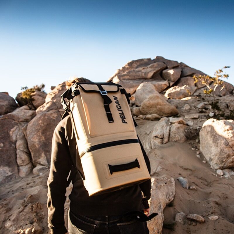 Pelican Elite Soft Cooler Backpack Coyote - Insulated Waterproof Leakproof Backpack Cooler SOFT-CBKPK-COYOTE