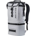 Pelican Elite Soft Cooler Backpack Light Grey - Insulated Waterproof Leakproof Backpack Cooler SOFT-CBKPK-LGRY
