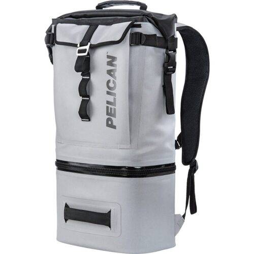 Pelican Elite Soft Cooler Backpack Light Grey - Insulated Waterproof Leakproof Backpack Cooler SOFT-CBKPK-LGRY