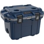 Pelican 30QT Elite Cooler Pacific Blue/Grey - Premium Rotomolded Ice Chest Up to 6 Days Retention 30Q-1-PACBLUGRY