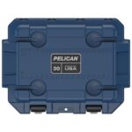 Pelican 30QT Elite Cooler Pacific Blue/Grey - Premium Rotomolded Ice Chest Up to 6 Days Retention 30Q-1-PACBLUGRY