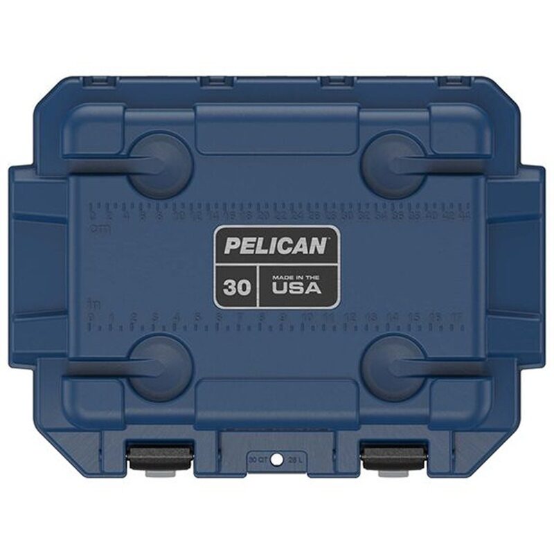 Pelican 30QT Elite Cooler Pacific Blue/Grey - Premium Rotomolded Ice Chest Up to 6 Days Retention 30Q-1-PACBLUGRY