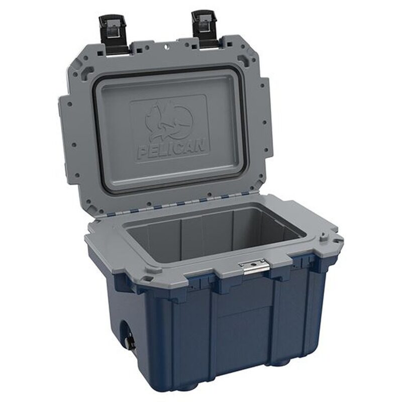 Pelican 30QT Elite Cooler Pacific Blue/Grey - Premium Rotomolded Ice Chest Up to 6 Days Retention 30Q-1-PACBLUGRY