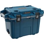 Pelican 50QT Elite Cooler Pacific Blue/Grey - Premium Rotomolded Ice Chest Up to 7 Days Retention 50Q-1-PACBLUGRY