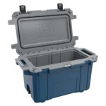 Pelican 70QT Elite Cooler Pacific Blue/Grey - Premium Rotomolded Ice Chest Up to 10 Days Retention 70Q-1-PACBLUGRY