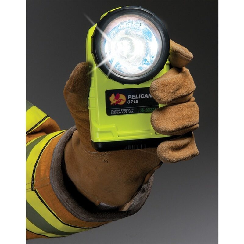 Pelican 3765 Rechargeable LED Flashlight Yellow 237 Lumens Right Angle Div 1 Submersible 037650-0001-245