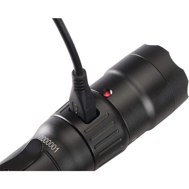 Pelican 7600 Combo Rechargeable LED Flashlight Black 944 Lumens 3-Color WRGB with Wand & Holster 076000-0040-110