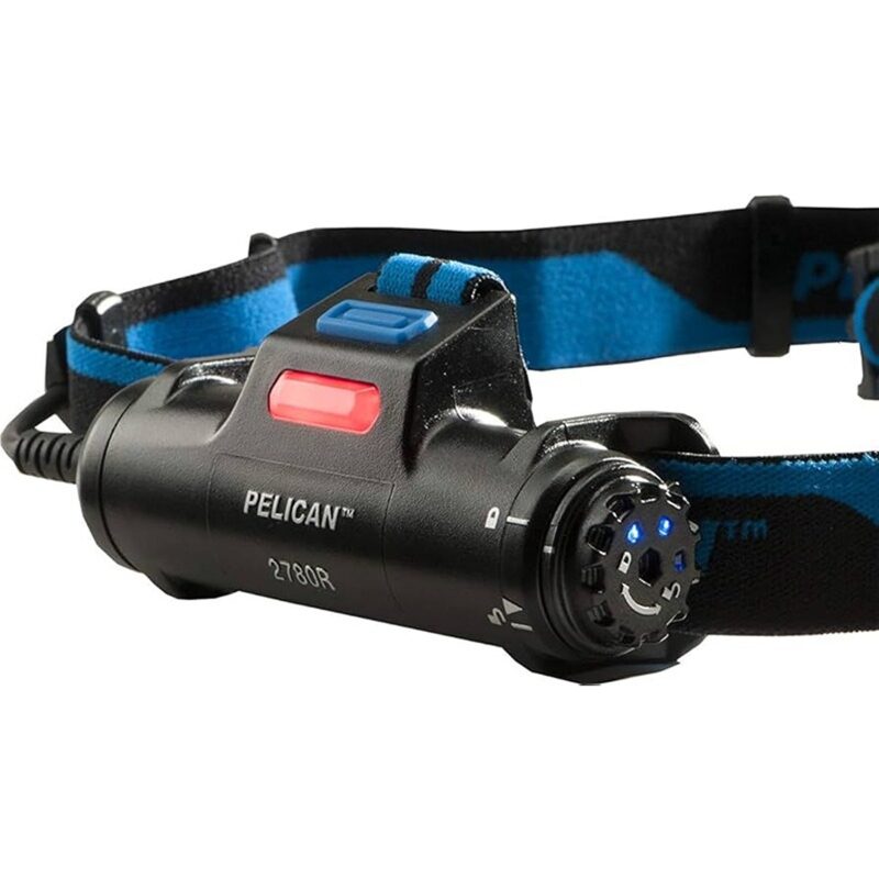 Pelican 2780R Rechargeable LED Headlamp 558 Lumens Pivoting Downcast USB Charging Assorted Covers 02780R-0000-110