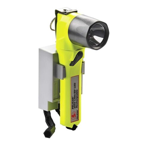 Pelican 3660C Little Ed Rechargeable Right Angle LED Flashlight Yellow NiMH Charger Base 240V 3660-014-245H