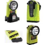 Pelican 3765 Gen 2 Right Angle LED Flashlight Yellow 237 Lumens Class I Div 1 NFPA 240V Charger 3765-071-245H