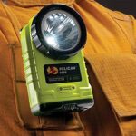 Pelican 3765 Gen 2 Right Angle LED Flashlight Yellow 237 Lumens Class I Div 1 NFPA 240V Charger 3765-071-245H