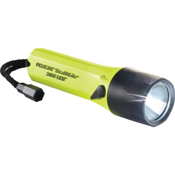 Pelican 2460 StealthLite Rechargeable LED Flashlight Yellow 183 Lumens Submersible Waterproof 024600-0001-245-IN