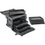 Pelican 0450SD4 Gen 2 Tool Case Black 4 Shallow + 2 Deep Drawers Trolley Handle 004500-0420-110