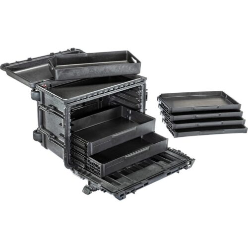 Pelican 0450SD4 Gen 2 Tool Case Black 4 Shallow + 2 Deep Drawers Trolley Handle 004500-0420-110