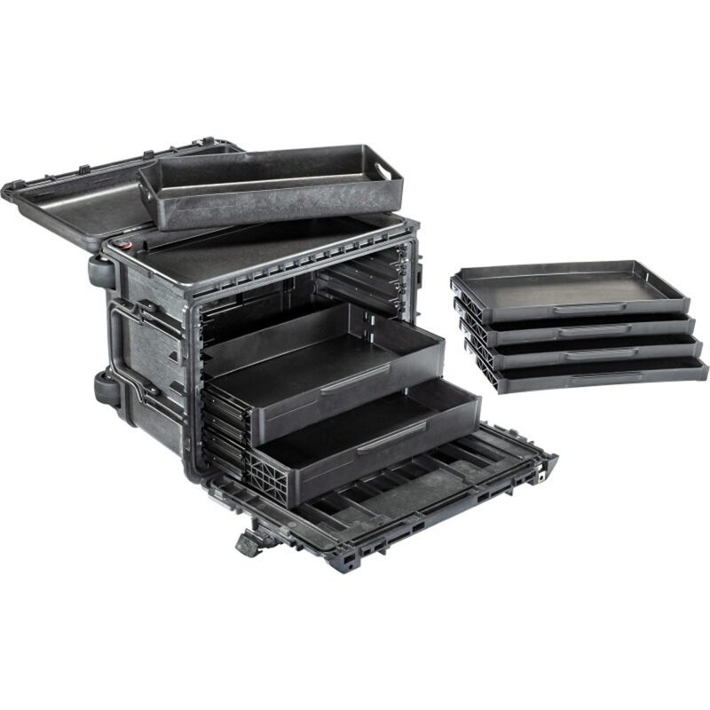 Pelican 0450SD4 Gen 2 Tool Case Black 4 Shallow + 2 Deep Drawers Trolley Handle 004500-0420-110