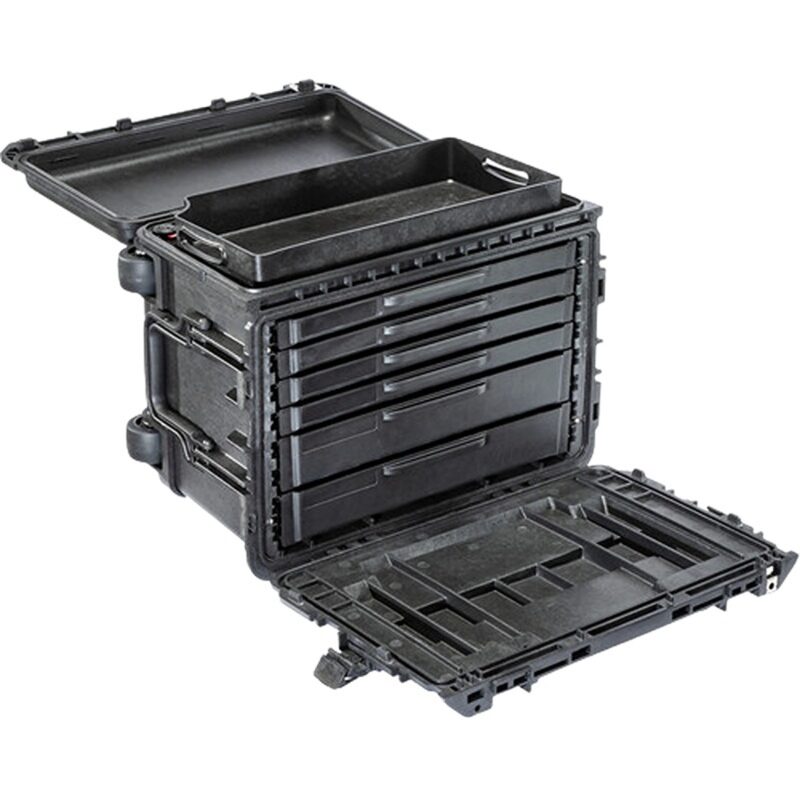Pelican 0450SD4 Gen 2 Tool Case Black 4 Shallow + 2 Deep Drawers Trolley Handle 004500-0420-110
