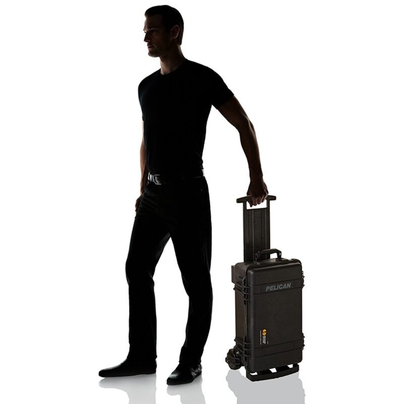 Pelican 1510M NF Mobility Case Black No Foam with Wheels & Retractable Handle Watertight 015100-0019-110