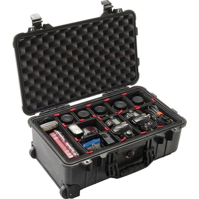 Pelican 1510TP TrekPak Mobility Case Black with Customizable Insert Wheels & Retractable Handle Watertight 015100-0050-110