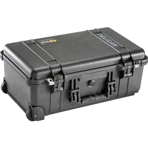 Pelican 1510SC Studio Case Black with Padded Dividers Laptop Sleeve Lid Organizer Wheels & Handle 015100-0070-110