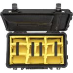 Pelican 1510SC Studio Case Black with Padded Dividers Laptop Sleeve Lid Organizer Wheels & Handle 015100-0070-110