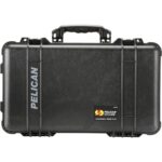 Pelican 1510SC Studio Case Black with Padded Dividers Laptop Sleeve Lid Organizer Wheels & Handle 015100-0070-110