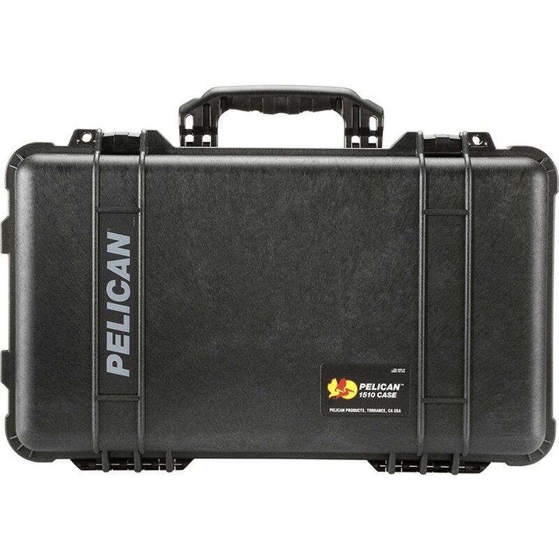 Pelican 1510SC Studio Case Black with Padded Dividers Laptop Sleeve Lid Organizer Wheels & Handle 015100-0070-110