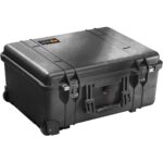 Pelican 1560TP TrekPak Case Black with Customizable Divider Insert & Mobility Kit Watertight Rolling 015600-0050-110