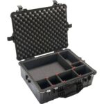 Pelican 1600TP TrekPak Case Black with Customizable Divider Insert Watertight Protector 016000-0050-110