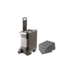 Pelican 1610M Mobility Case Black with Pick N Pluck Foam Watertight Rolling Wheels & Handle 016100-0009-110