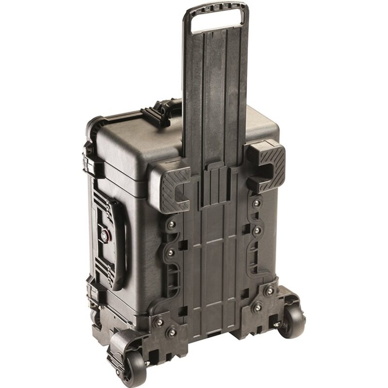 Pelican 1610M Mobility Case Black with Pick N Pluck Foam Watertight Rolling Wheels & Handle 016100-0009-110