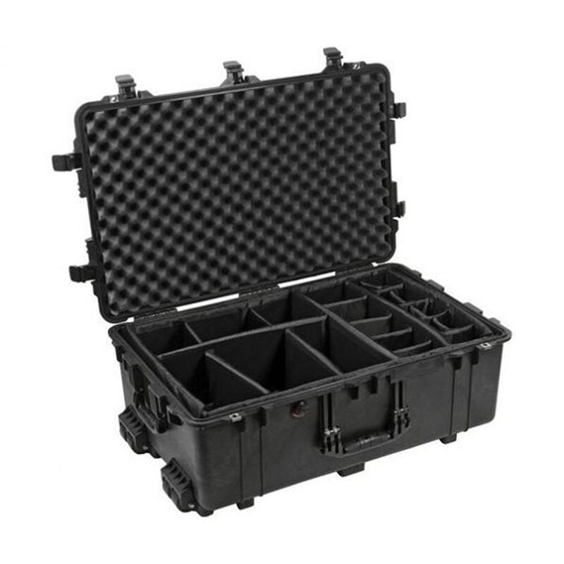Pelican 1654 Protector Case Black with Padded Dividers Watertight Crushproof USA Made 016500-0040-110