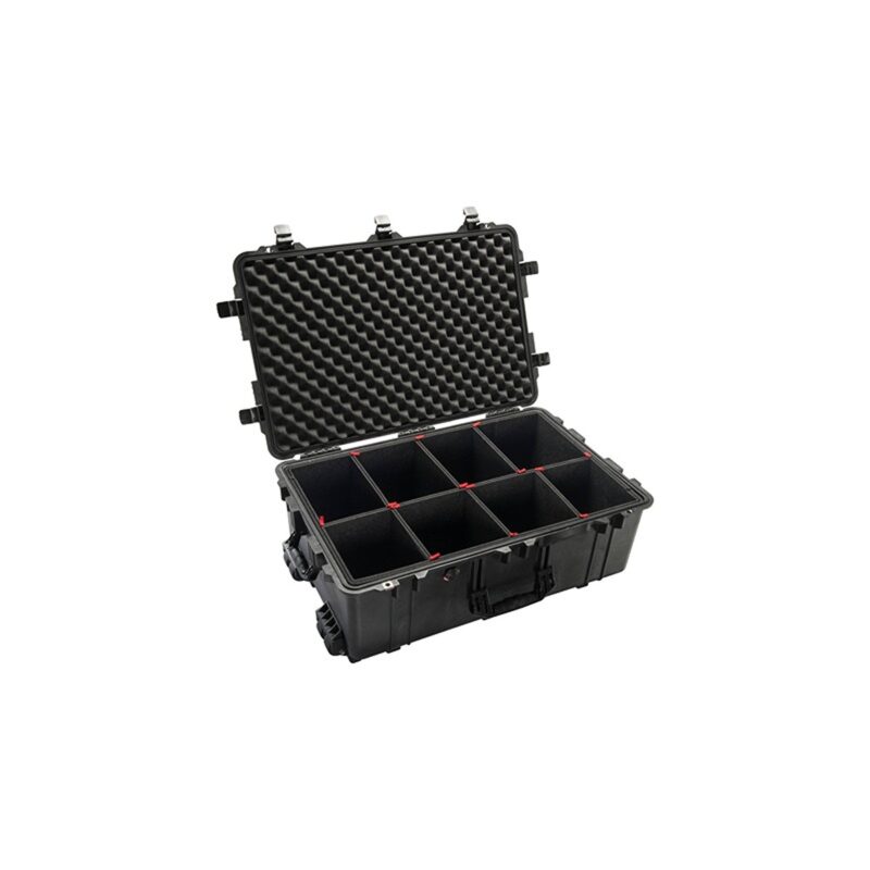 Pelican 1650TP TrekPak Case Black with Customizable Divider Insert Watertight Protector 016500-0050-110