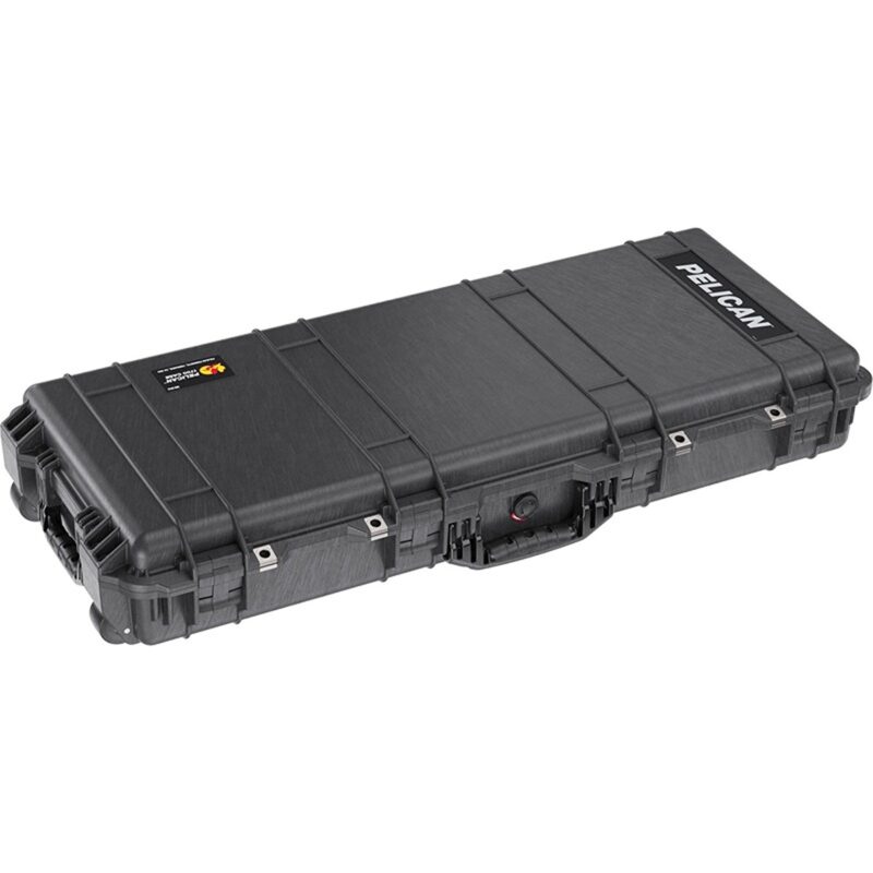 Pelican 1700 Protector Case Black with Foam Long Case Watertight Rolling 017000-0000-110