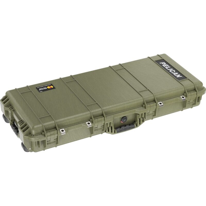 Pelican 1700 Protector Case OD Green with Foam Long Case Watertight Rolling 017000-0000-130
