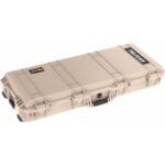 Pelican 1700 Protector Case Desert Tan with Foam Long Case Watertight Rolling 017000-0000-190