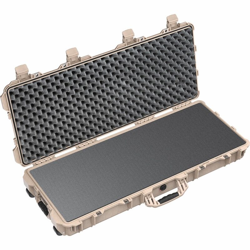 Pelican 1700 Protector Case Desert Tan with Foam Long Case Watertight Rolling 017000-0000-190