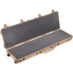 Pelican 1750 Protector Case Desert Tan with Foam Long   Case Watertight Rolling 017500-0000-190
