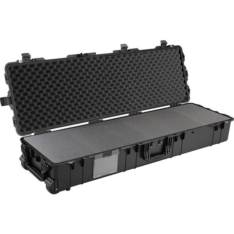 Pelican 1770 Protector Case Black with Foam Long Case Watertight Rolling 017700-0000-110