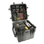 Pelican 0340 Protector Cube Case Black with Foam Watertight Rolling Wheels & Handles 0340-000-110