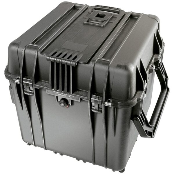 Pelican 0340NF Protector Cube Case Black No Foam Watertight Rolling Wheels & Handles 0340-001-110
