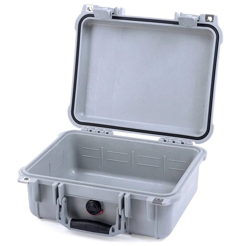 Pelican 1400 Protector Case Silver with Foam Watertight Crushproof Pick N Pluck 1400-000-180