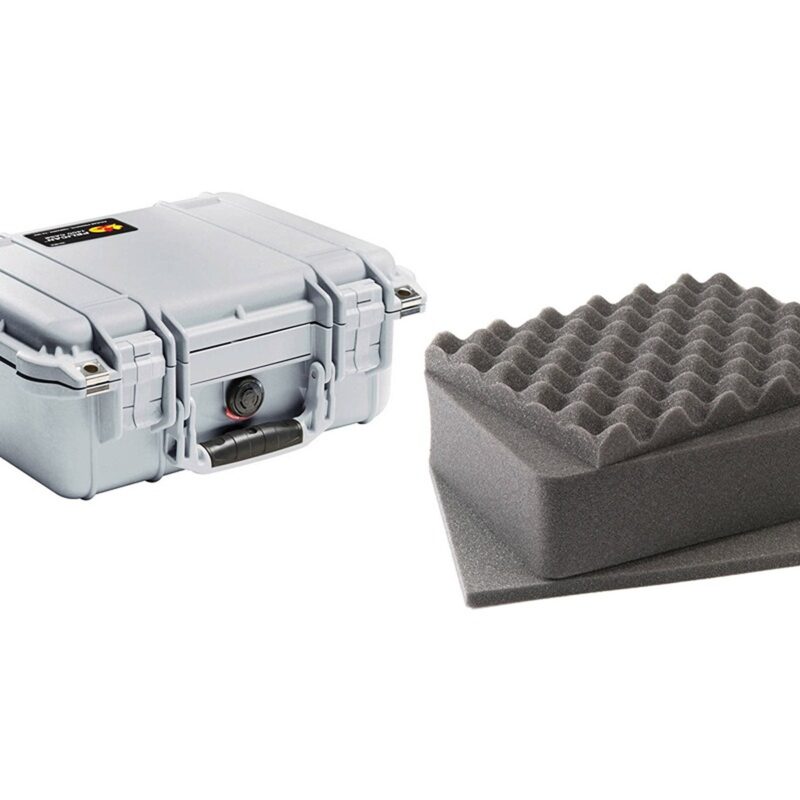 Pelican 1400 Protector Case Silver with Foam Watertight Crushproof Pick N Pluck 1400-000-180