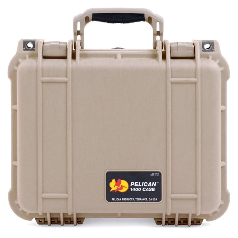 Pelican 1400 Protector Case Desert Tan with Foam Watertight Crushproof Pick N Pluck 1400-000-190