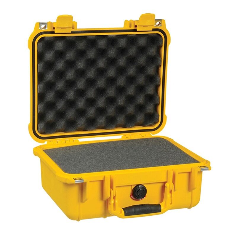 Pelican 1400 Protector Case Yellow with Foam Watertight Crushproof Pick N Pluck High Visibility 1400-000-240