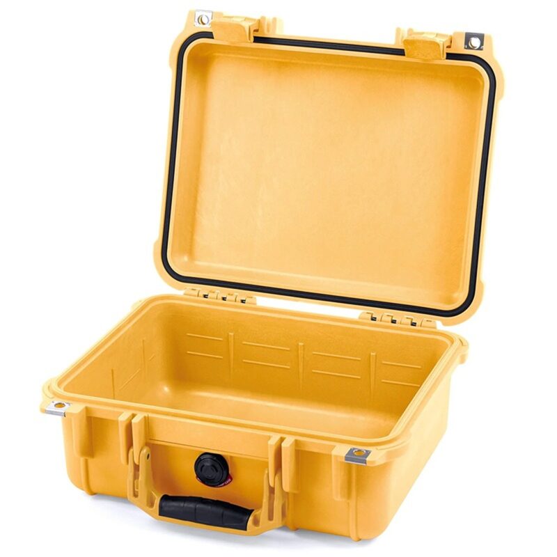 Pelican 1400 Protector Case Yellow with Foam Watertight Crushproof Pick N Pluck High Visibility 1400-000-240